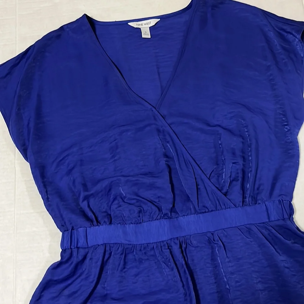 Nine West Pleated Peplum Blouse - Picture 2 of 4